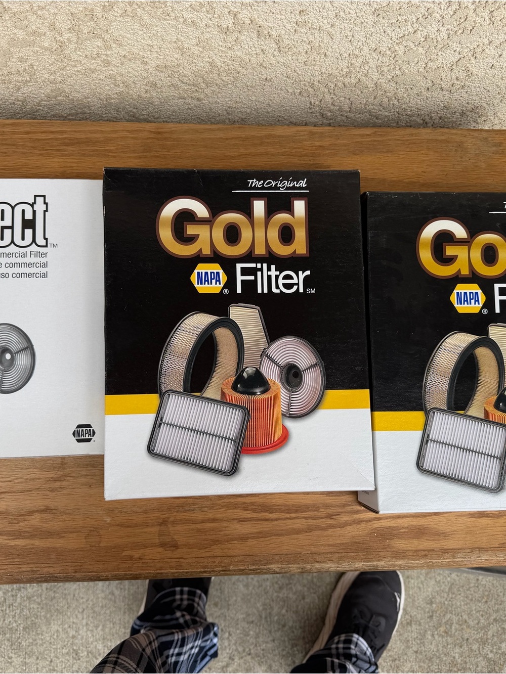 ProSelect Commercial Car Air Filter and Gold Napa Car Air Filter